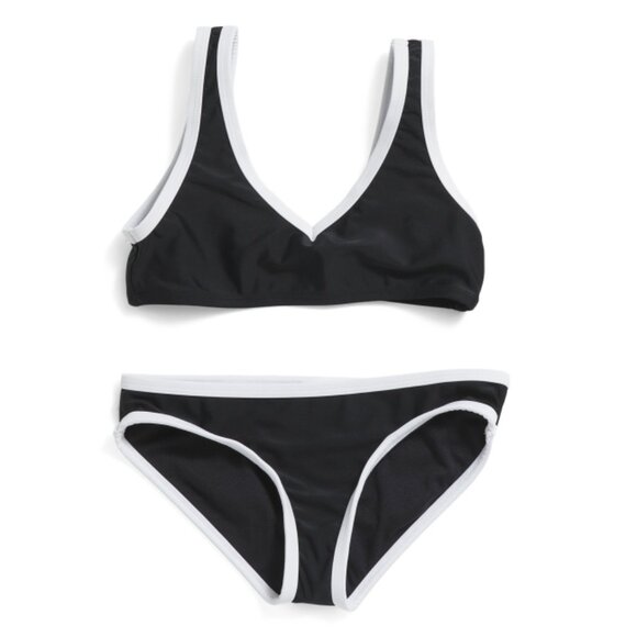 RAISINS GIRLS Black Big Girls Two-piece Shoreride Swimsuit